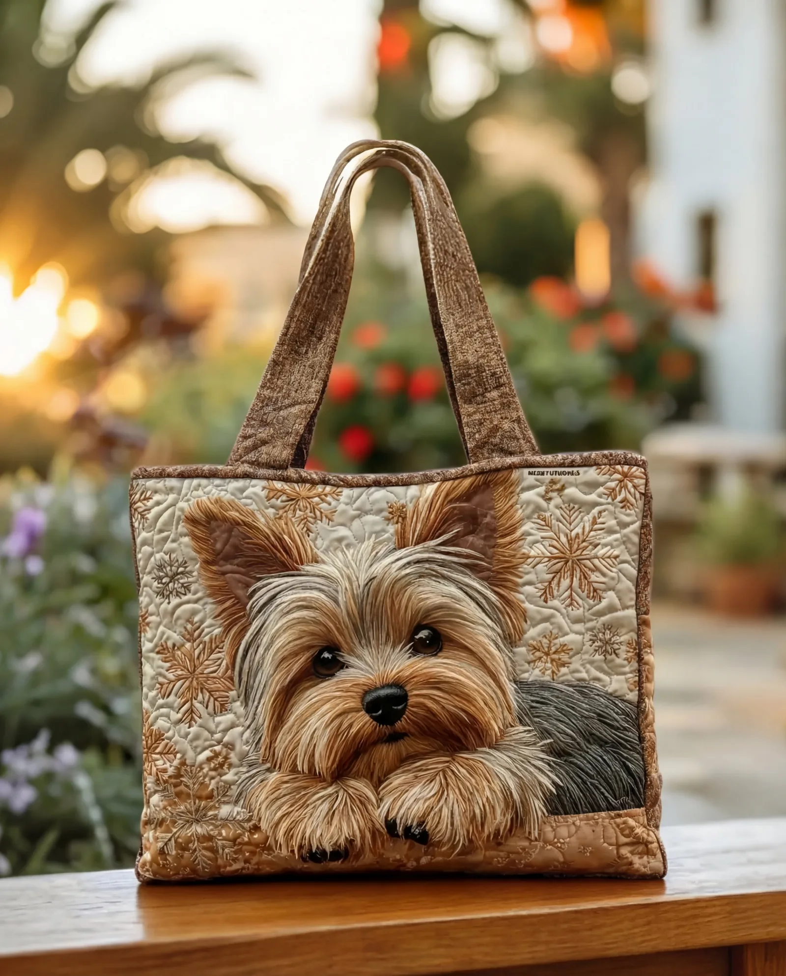Bolsa Artesanal Acolchoada “Yorkie Brilhante”